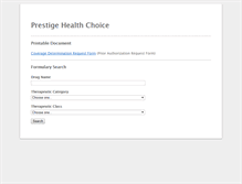 Tablet Screenshot of prestigeformulary.welldynerx.com